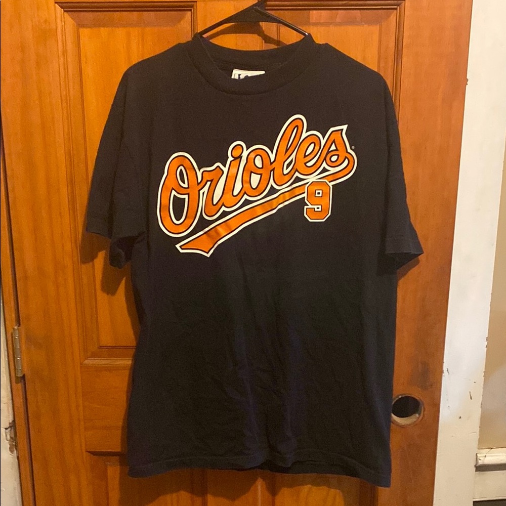 Orioles Black T-Shirt Number 9 Anderson